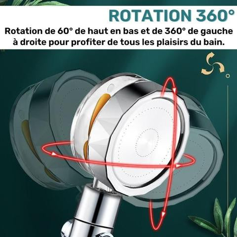 Pomme de douche à 360 °
