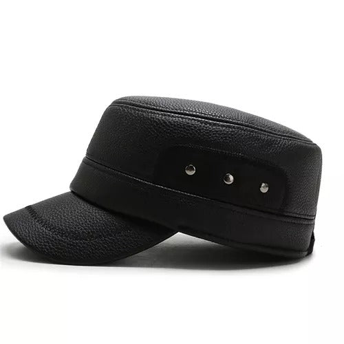 Casquette Militaire En Cuir