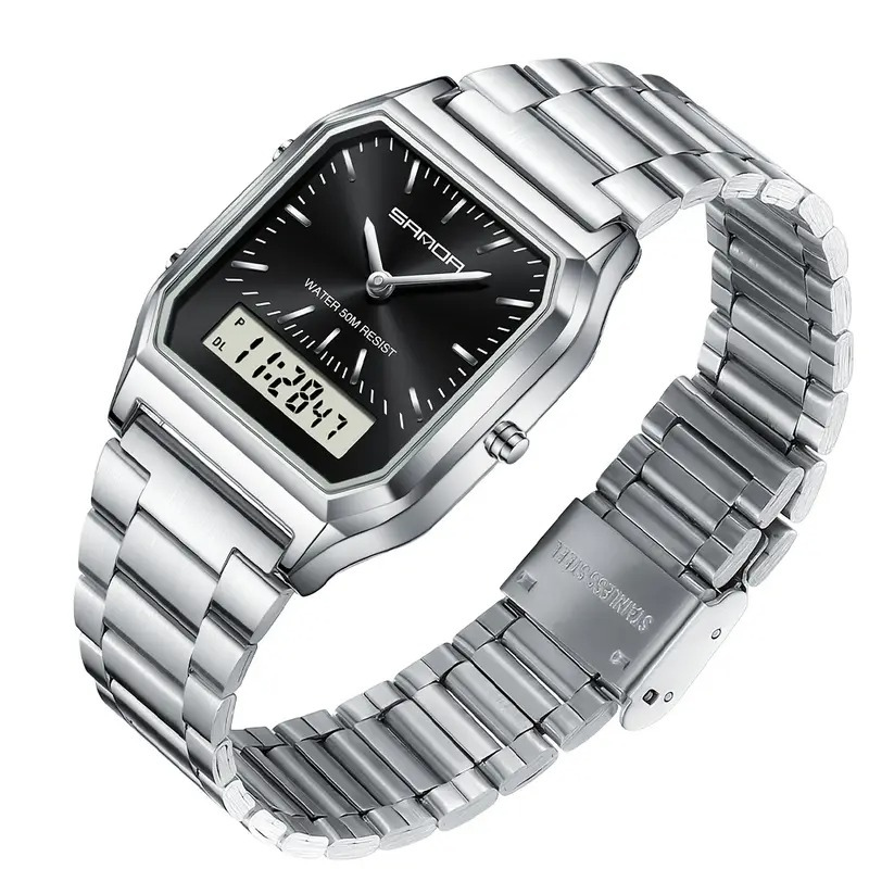 Montre Classique Double Affichage